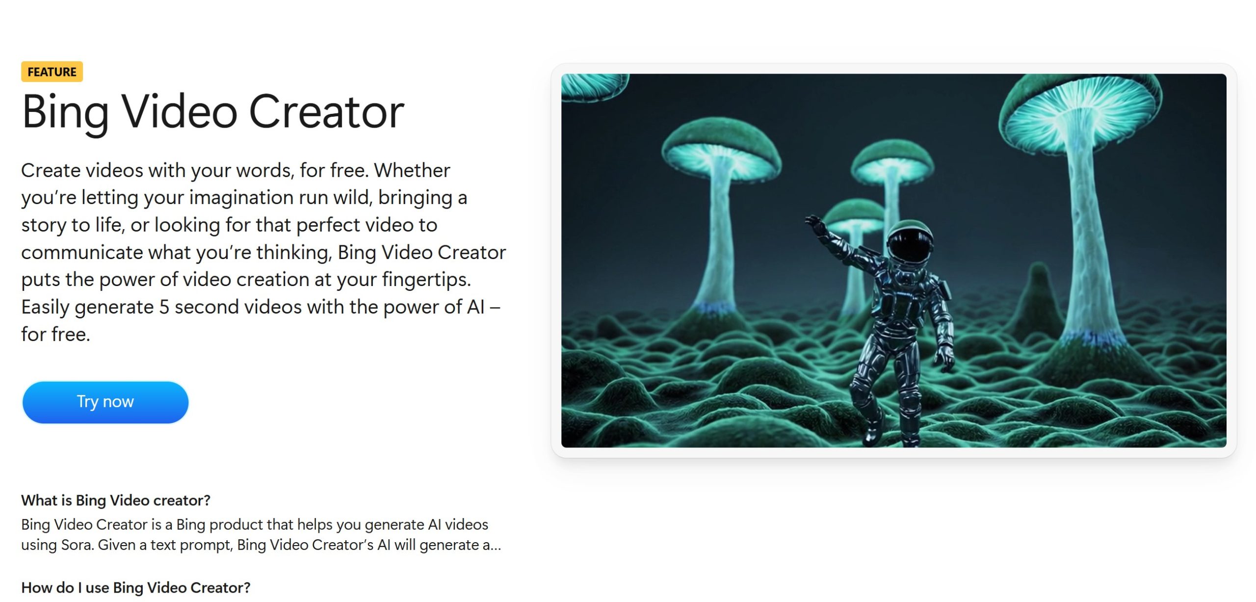 Bing Video Creator官网图