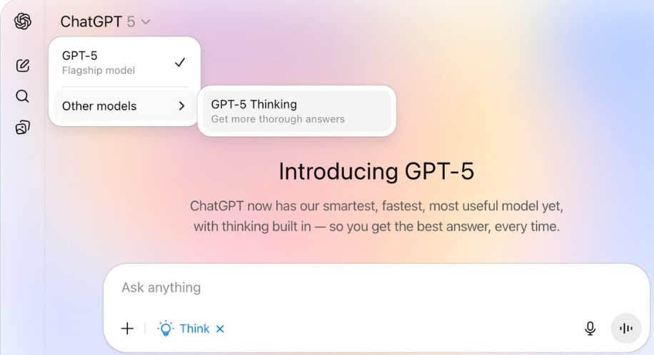 ChatGPT-5的模型切换