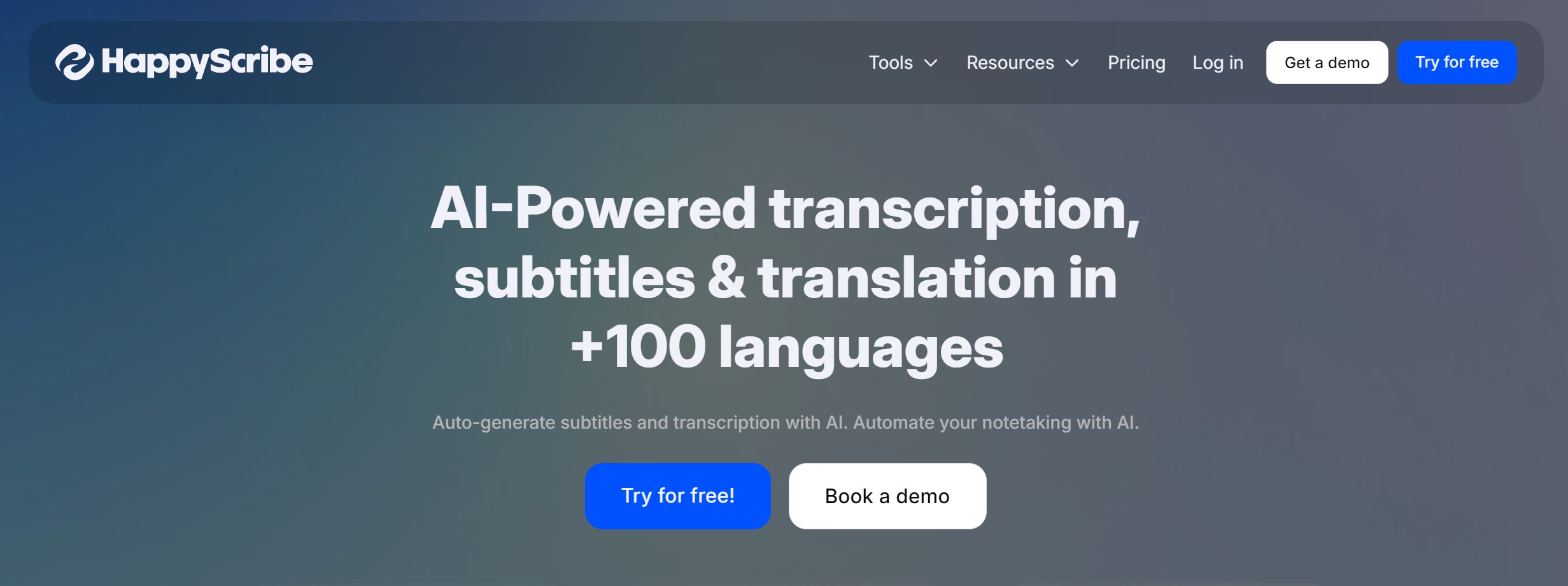 Happy Scribe官网图
