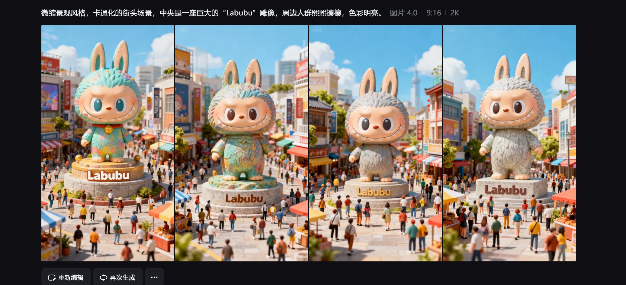 微缩景观风格Labubu壁纸