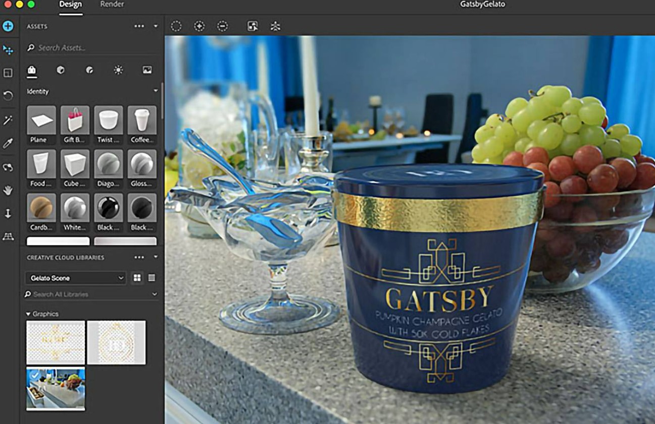 Adobe Dimension操作界面展示