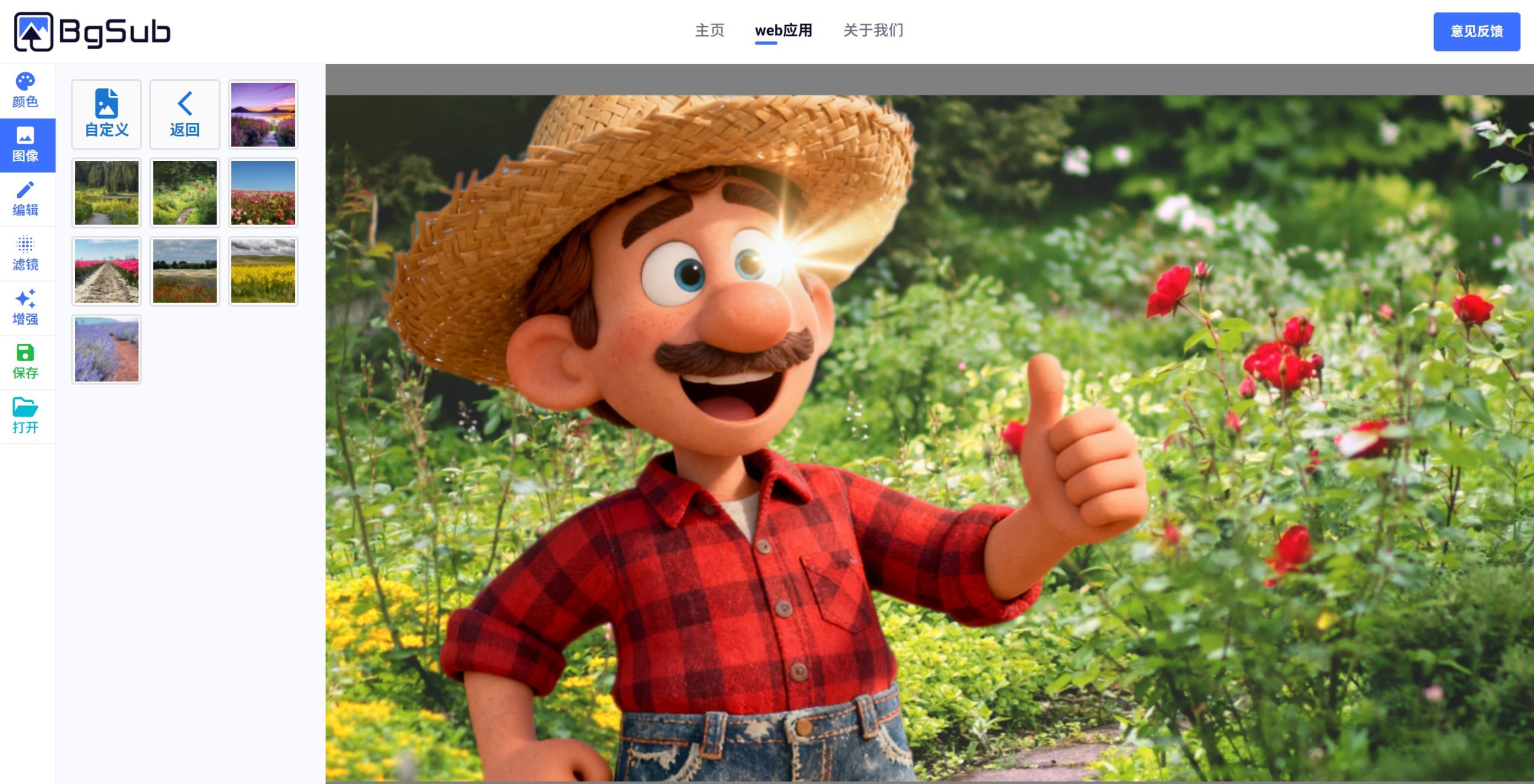 BgSub操作界面图