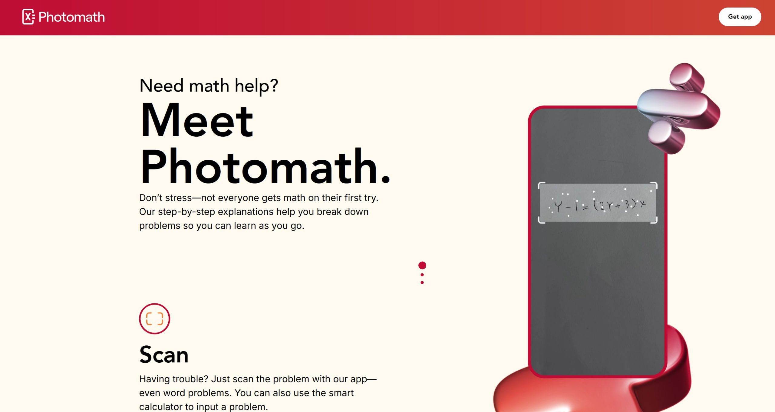 Photomath官网首页图