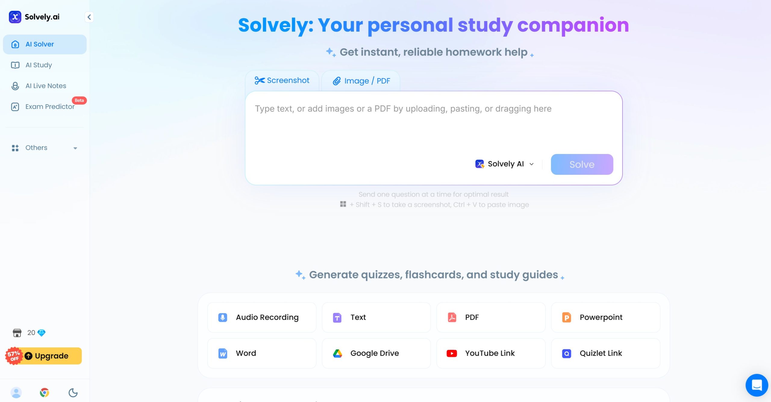 Solvely.ai - 多学科AI学习助手与作业辅导工具 | AI工具箱