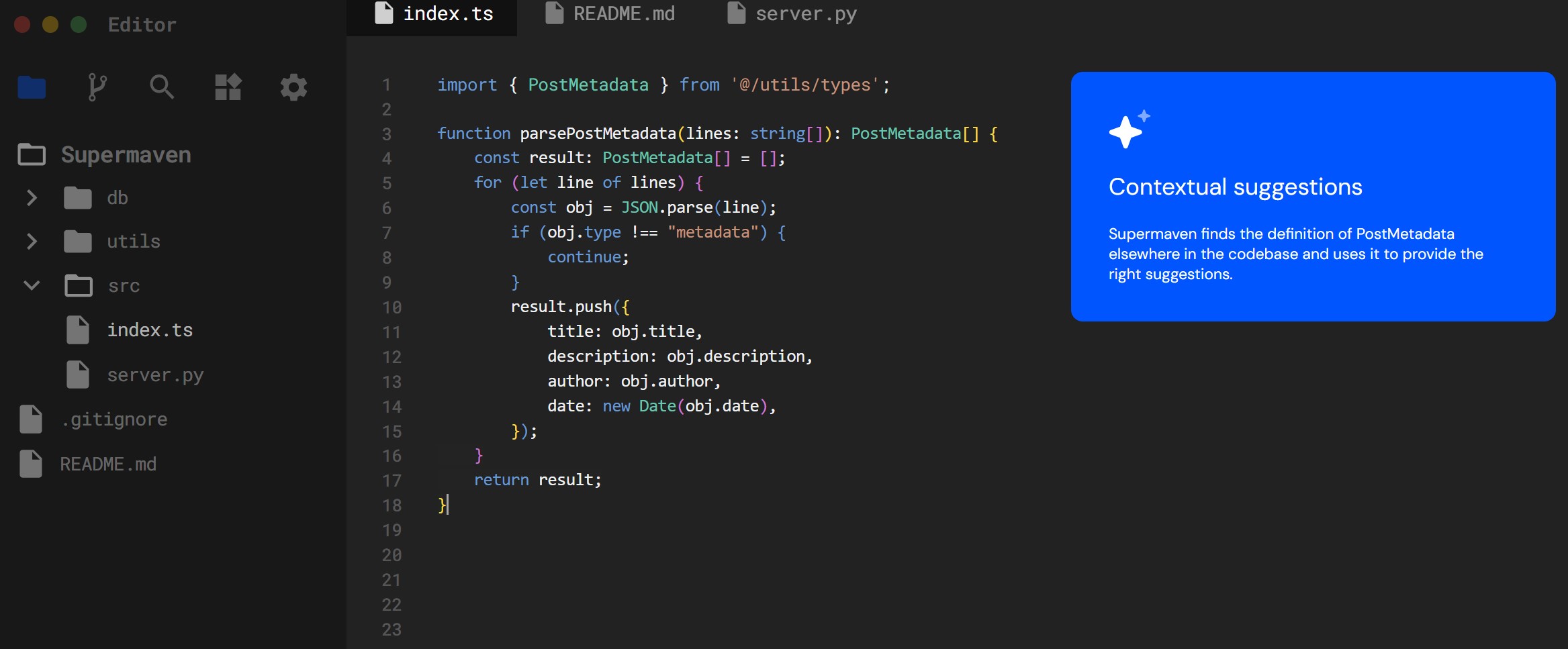 Supermaven操作界面图