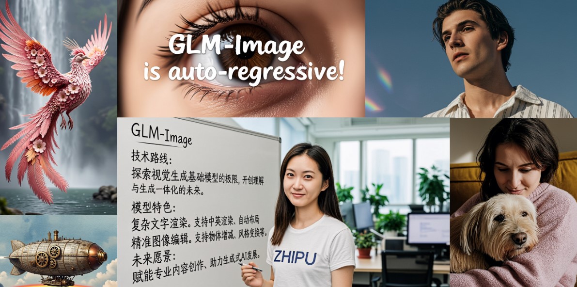 GLM-Image 多模态图像生成模型，支持中文文生图与复杂文字渲染
