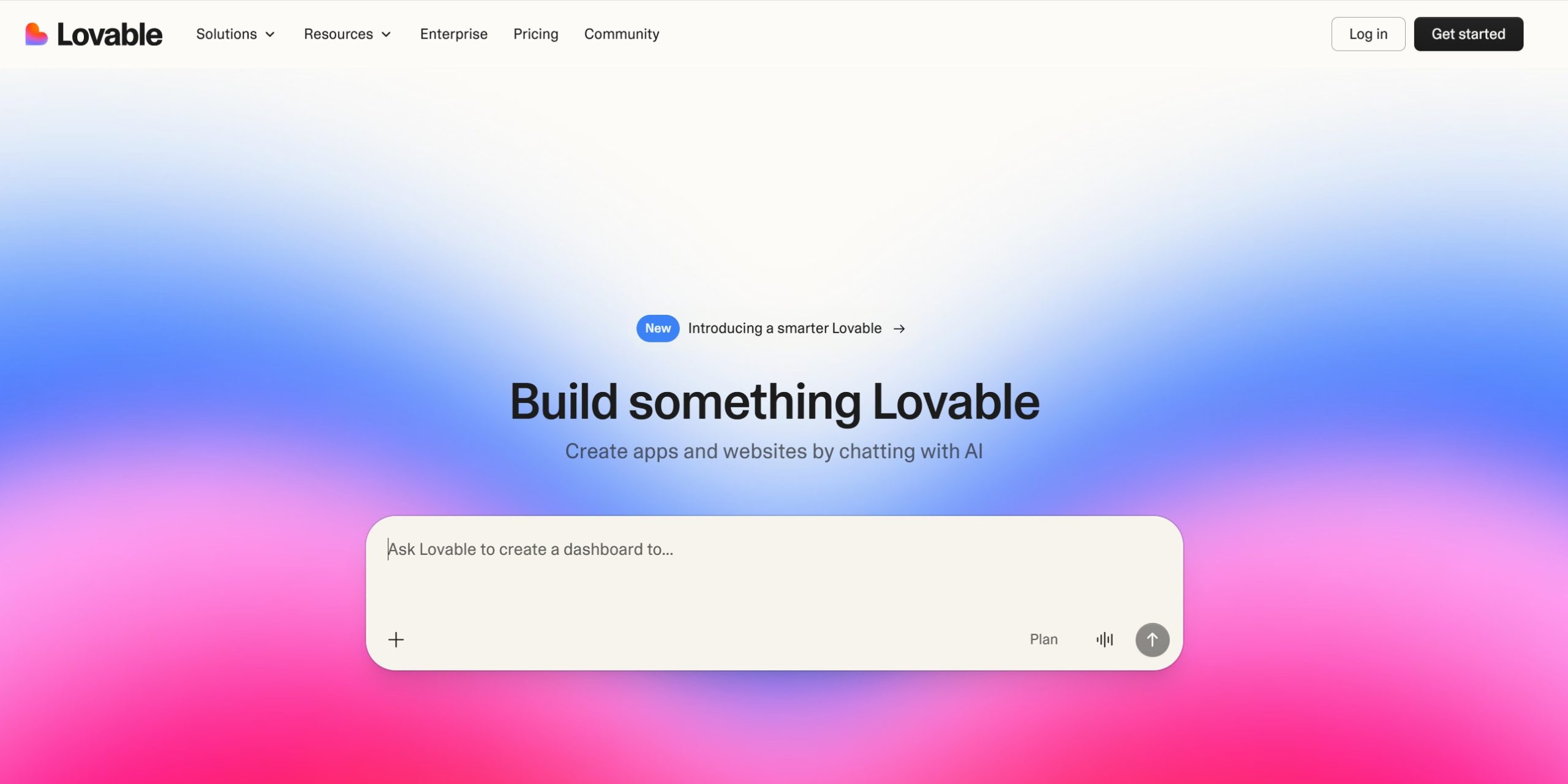 Lovable 官网首页展示