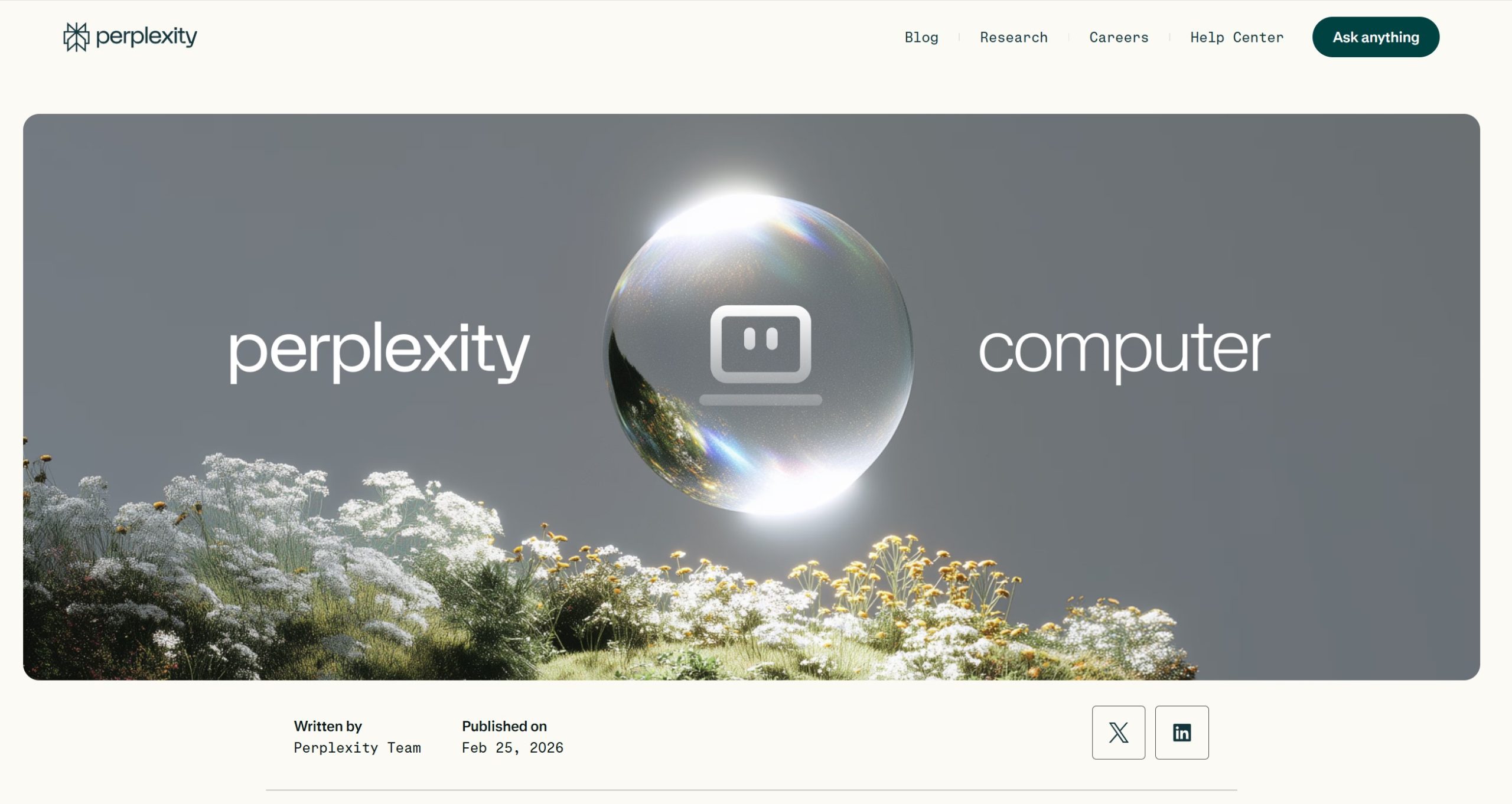 Perplexity Computer官网介绍首页截图