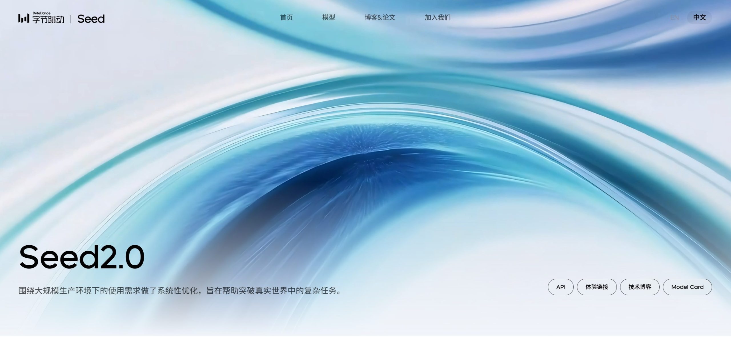 Seed2.0 官方首页截图