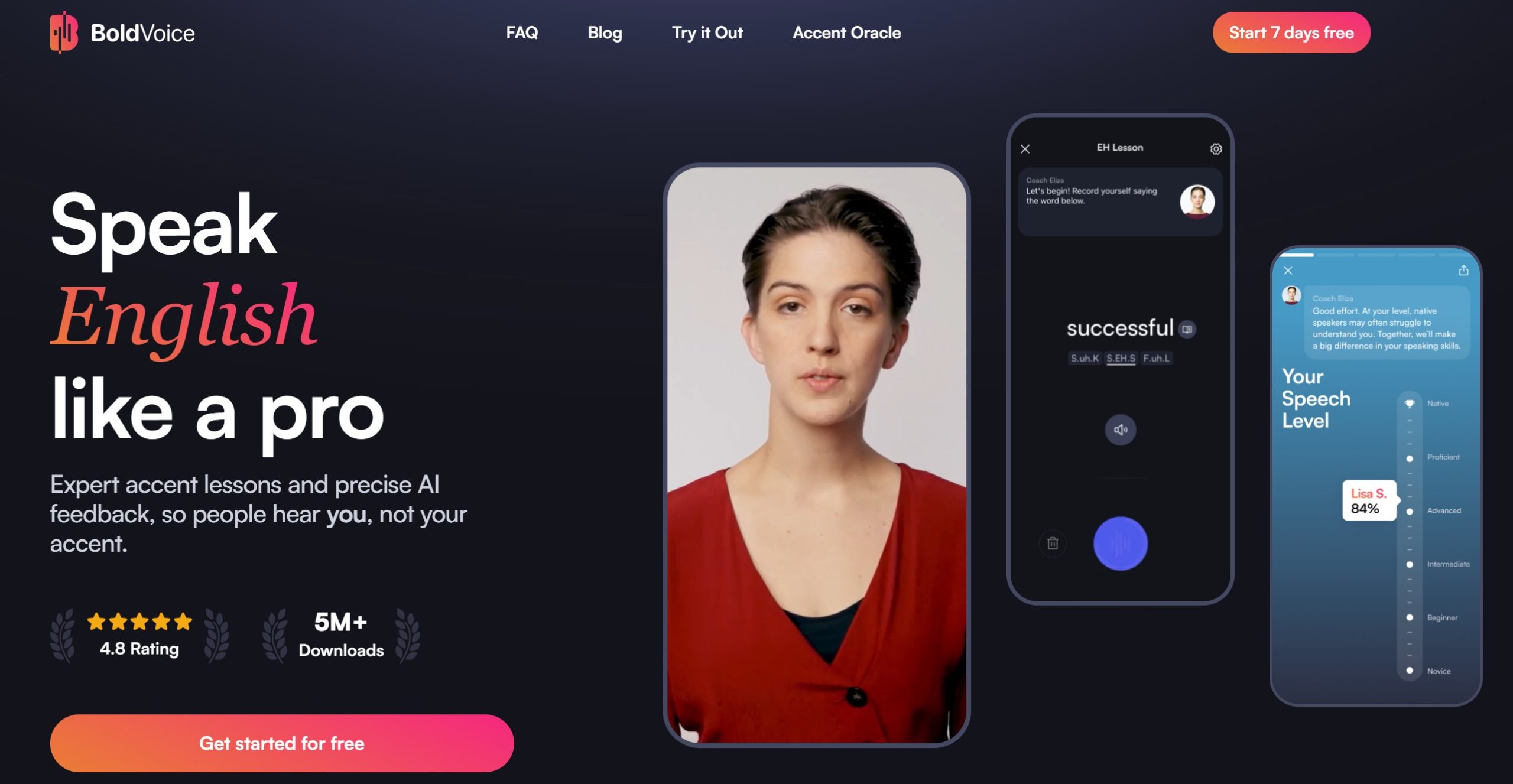 BoldVoice官网首页界面展示