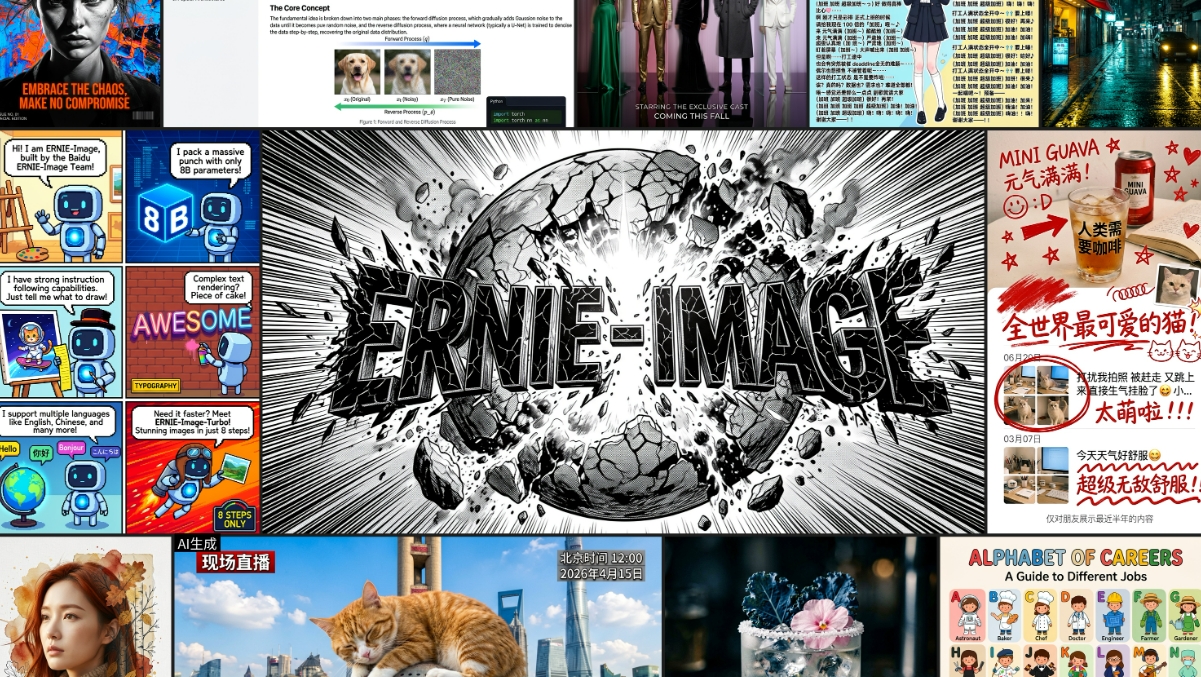 ERNIE-Image – 百度文心开源的8B参数文生图模型