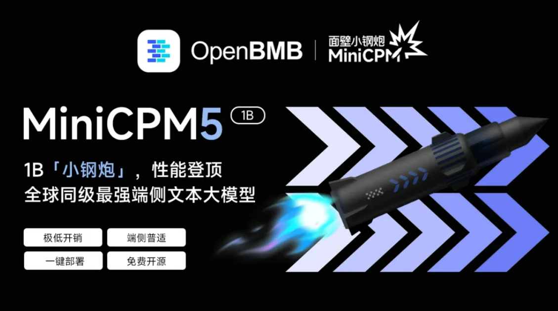 MiniCPM5-1B – 面壁智能推出的端侧轻量大语言模型