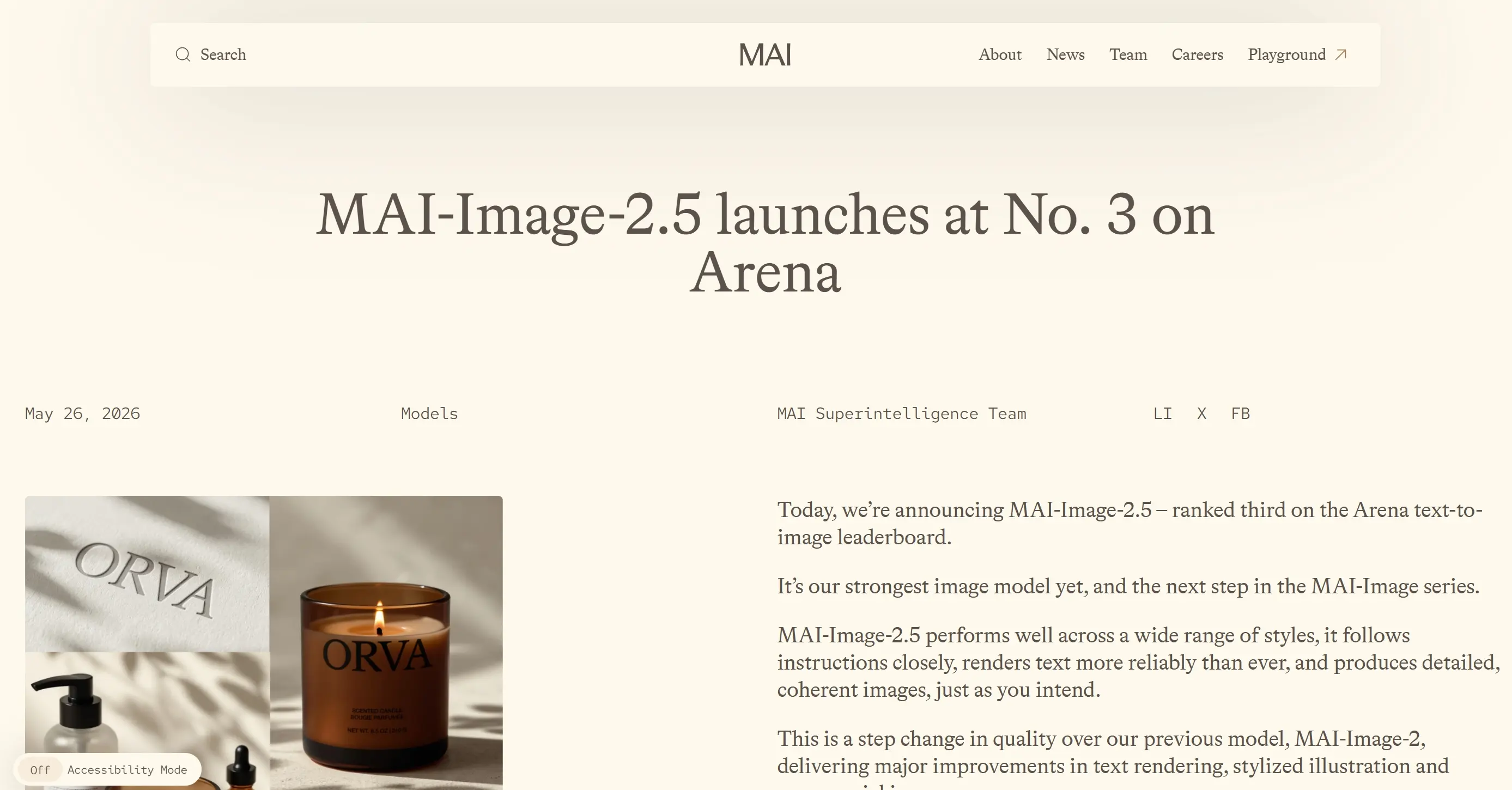 MAI-Image-2.5 – 微软推出的AI商业图像生成模型