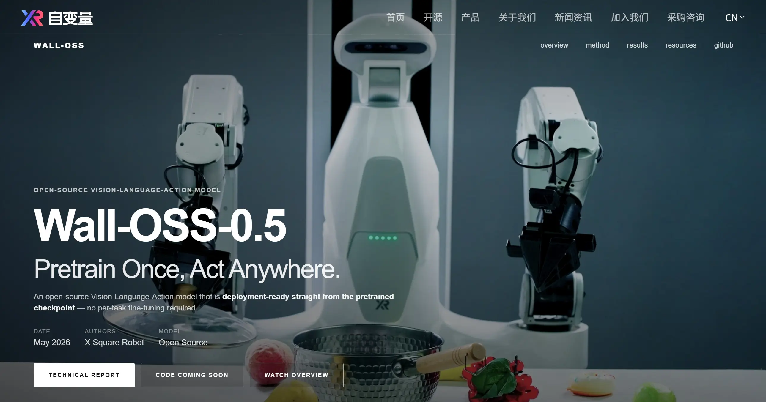 Wall-OSS-0.5– 自变量机器人推出的视觉语言动作具身模型