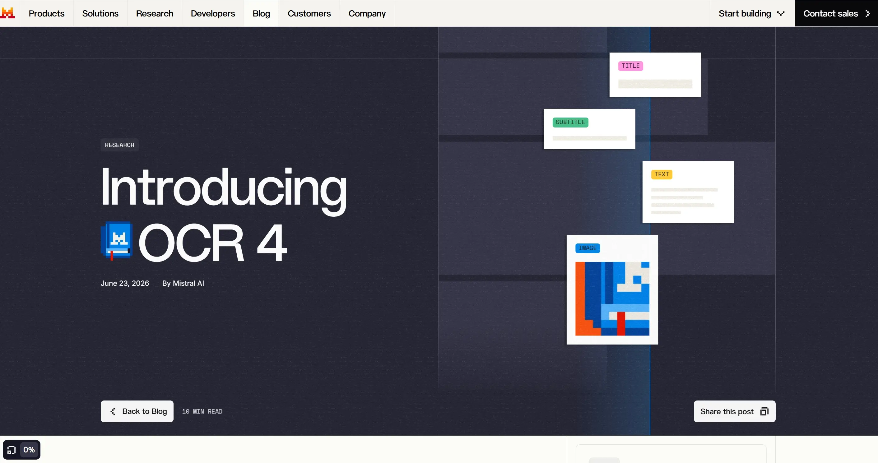 Mistral OCR 4 – Mistral AI推出的文档理解与OCR解析模型