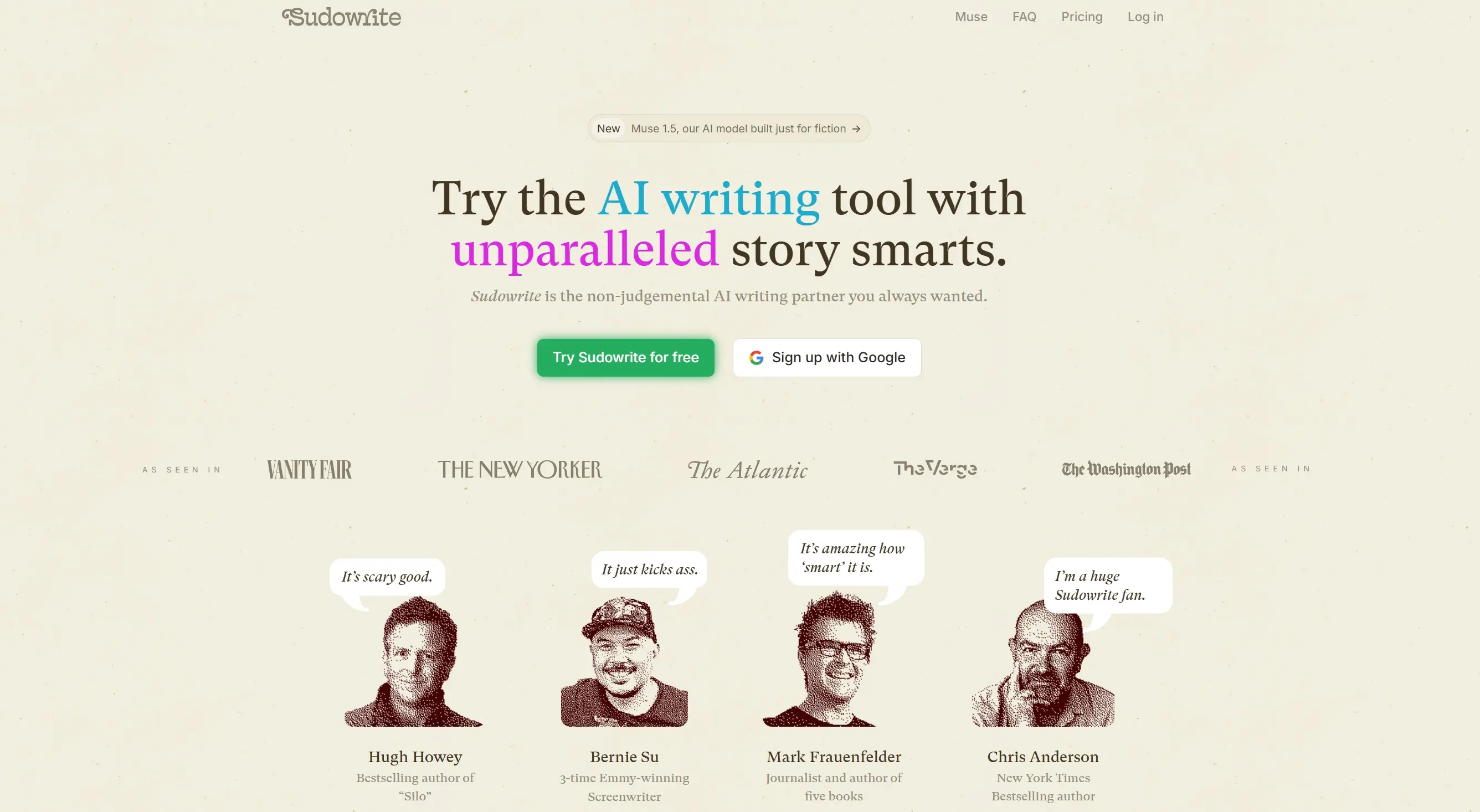 Sudowrite – 专为小说与网文作者打造的 AI 写作助手