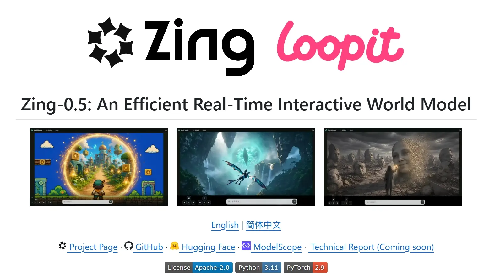 Zing-0.5 – Loopit推出的实时交互视频世界模型