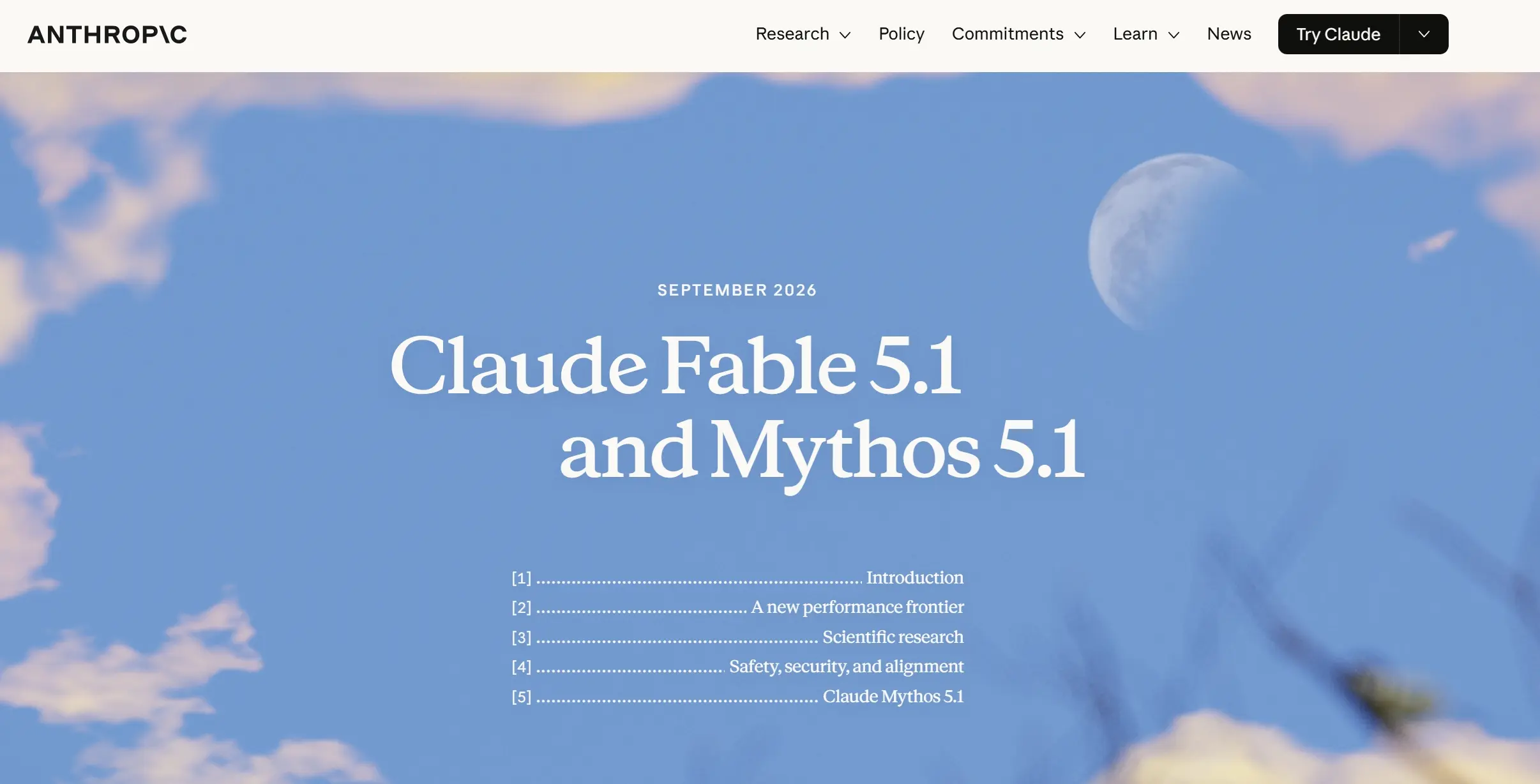 Claude Fable 5.1 – Anthropic推出的智能体编程与科研推理大语言模型
