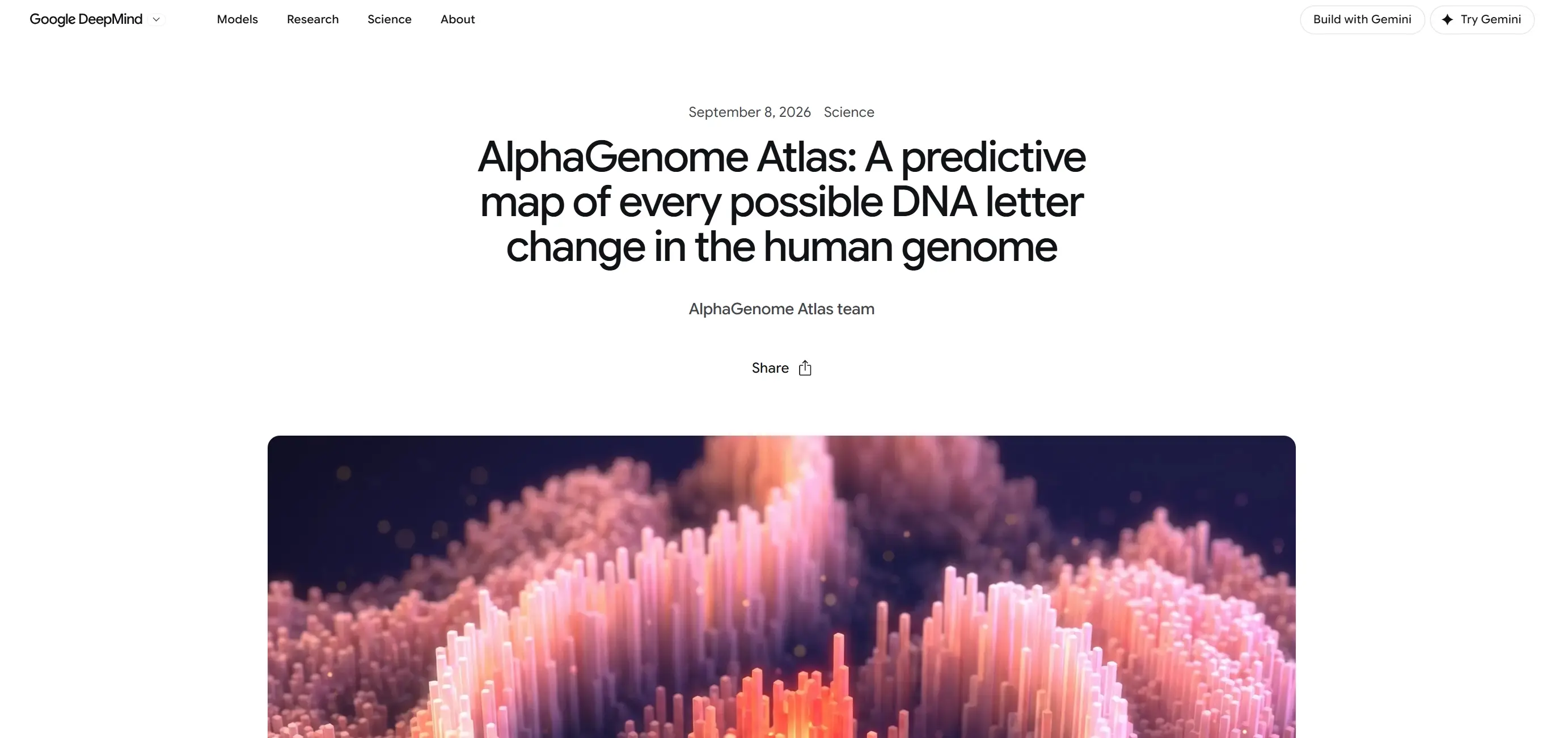 AlphaGenome Atlas – 谷歌 DeepMind 推出的全基因组 DNA 变异效应预测图谱