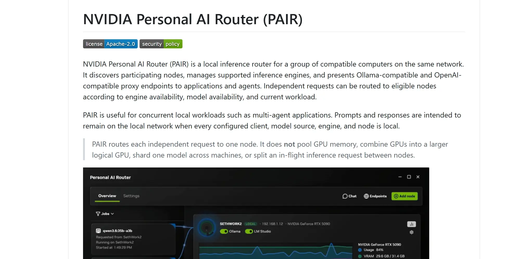 NVIDIA PAIR – 英伟达推出的本地 AI 推理路由工具