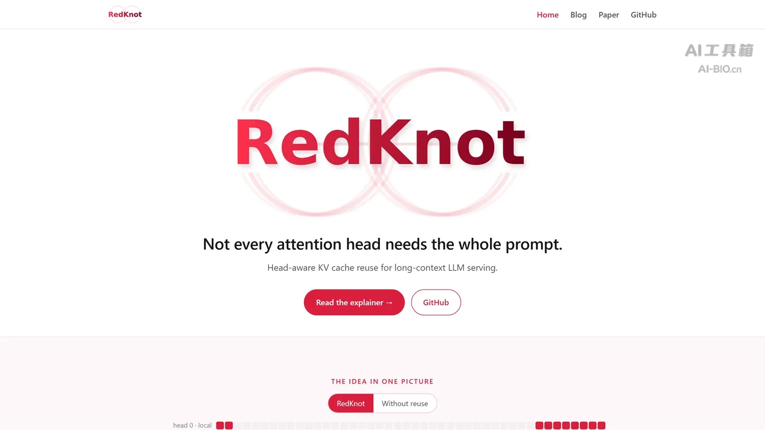 RedKnot项目主页首屏截图